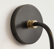 Calin Classic Sconce - Iron Wall Light with White Linen Shade